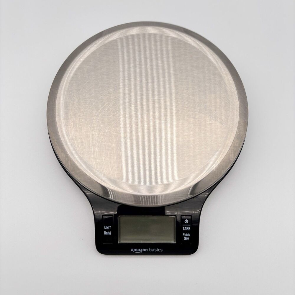 Amazon Basics Digital Kitchen Scale Stainless Steel 11lb Capacity EK3211
